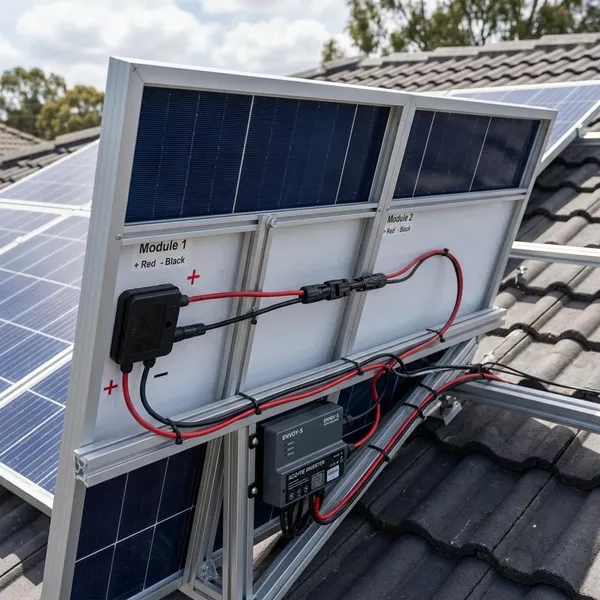 2 Solarmodule in Reihe schalten
