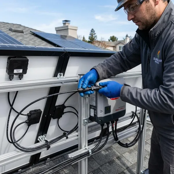 2 Solarmodule sicher anschließen