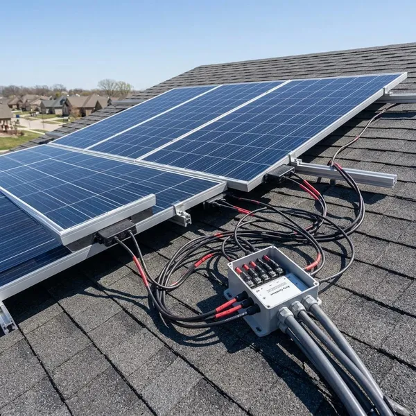 4 Solarmodule in Reihe schalten