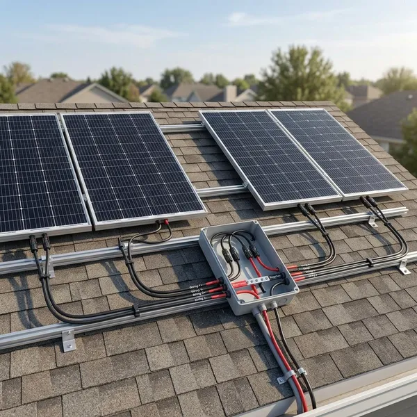 4 Solarmodule parallel schalten