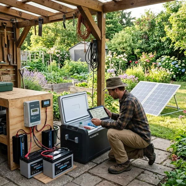 solaranlage garten kühlschrank