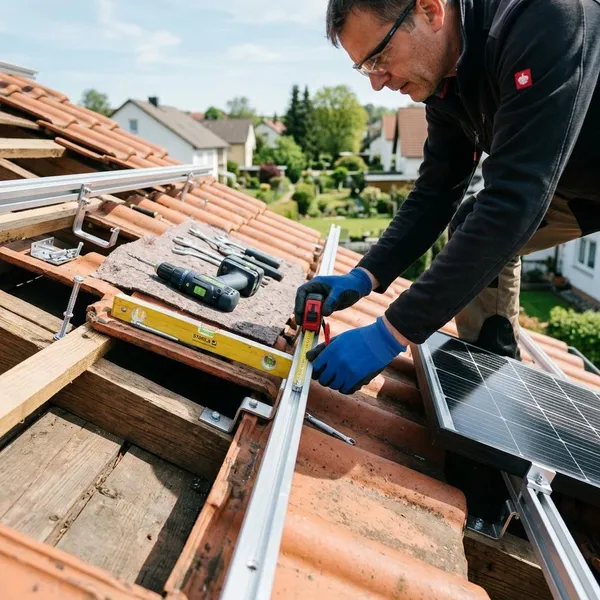 Solarmodul Halterung selber bauen Schritt für Schritt