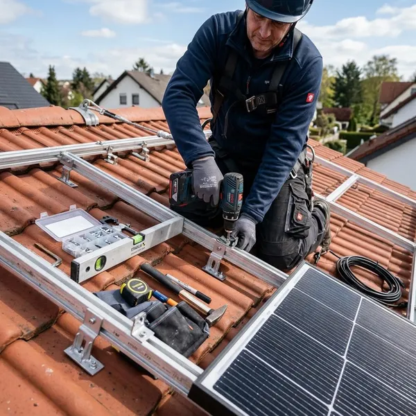 Solarmodul Halterung selber bauen Schritt für Schritt