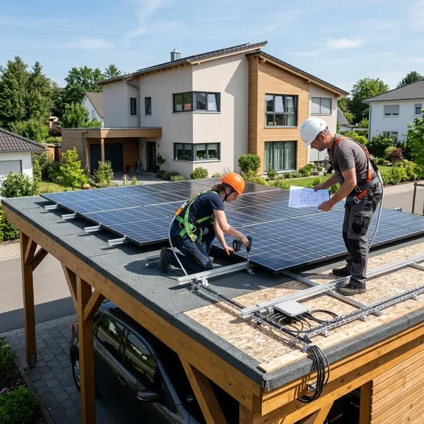 Solarmodule auf Carport montieren Schritt für Schritt